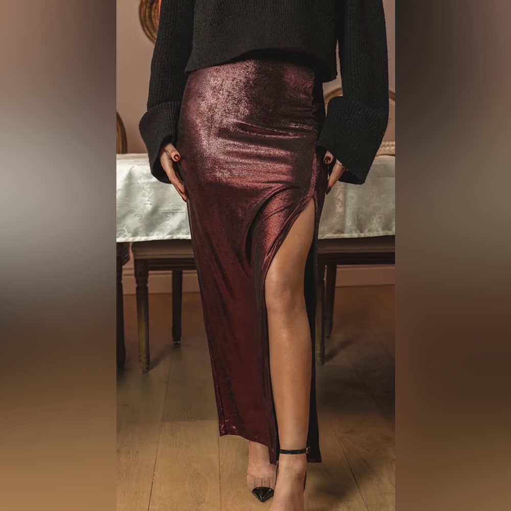 Cupshe Deep Red Pencil Skirt